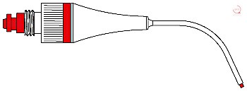 Classic Needle Curved N°1 Red Ø1.10mm