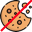 cookie with crumbs crossed out